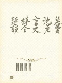 楚梓言沈慕寒小说全文免费阅读笔趣阁