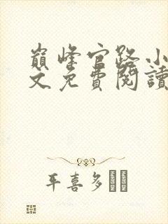 巅峰官路小说全文免费阅读无弹窗