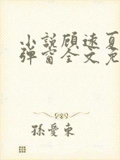 小说顾远夏婉无弹窗全文免费阅读