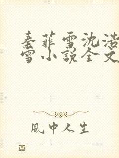 秦菲雪沈浩秦菲雪小说全文免费阅读求书封面