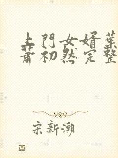 上门女婿叶辰与萧初然完整版封面