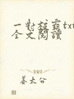 一对校霸txt全文阅读封面