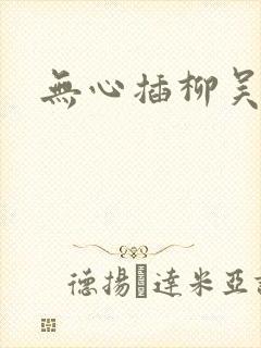 无心插柳吴悠封面