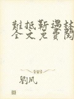 难抵靳遇林慕里全文免费阅读