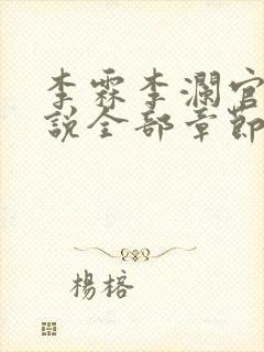 李霖李澜官场小说全部章节目录