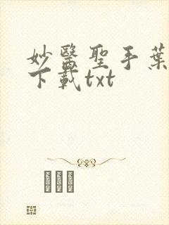 妙医圣手叶皓轩下载txt