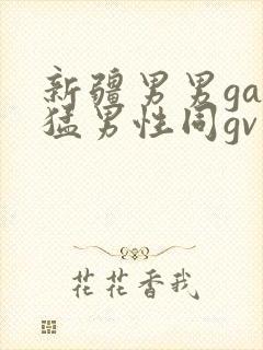 新疆男男gay猛男性同gv