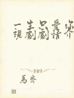 一生只爱你 电视剧剧情介绍