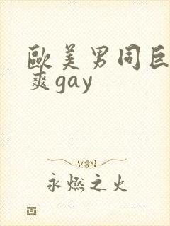 欧美男同巨大粗爽gay封面