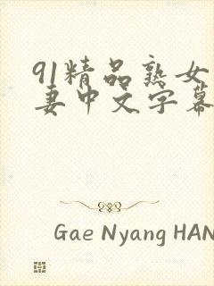 91精品熟女人妻中文字幕封面