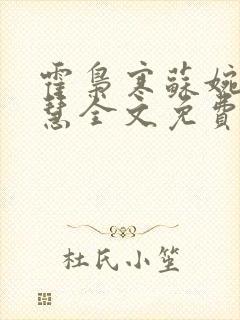 霍枭寒苏婉苏晓慧全文免费看