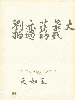 刘亦菲最大尺度拍过的戏