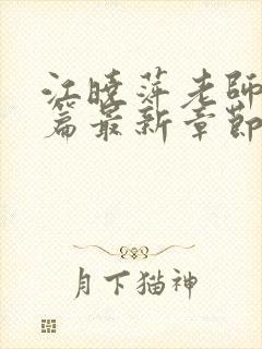 江晓萍老师番外篇最新章节陈奇