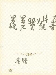 男男gay片在线免费观看封面
