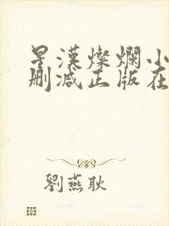 星汉灿烂小说无删减正版在线阅读