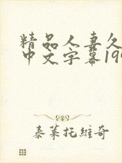 精品人妻久久久中文字幕199封面