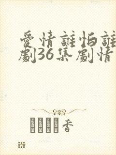 爱情谁怕谁电视剧36集剧情