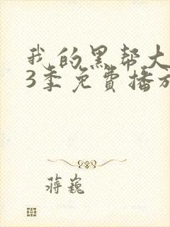 我的黑帮大佬第3季免费播放在线观看全集