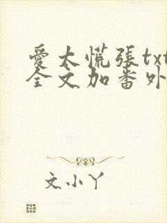 爱太慌张txt全文加番外封面