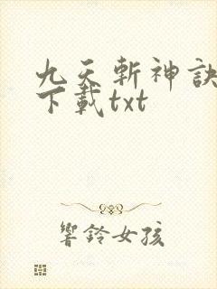 九天斩神诀小说下载txt封面