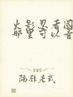 火影忍者国语版哪里可以看封面