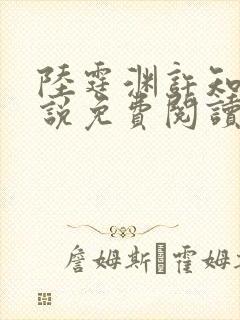 陆霆渊许知知小说免费阅读最新章节