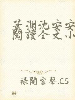 萧渊沈安安免费阅读全文小说