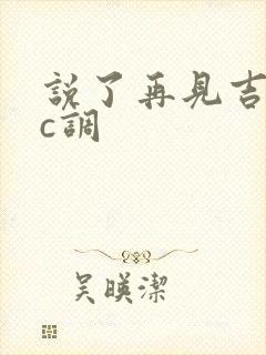 说了再见吉他谱c调