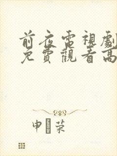 前夜电视剧全集免费观看高清