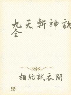 九天斩神诀阅读全封面