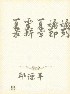 夏震夏娇娇小说最新章节列表