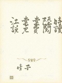 江棠棠陆时晏小说免费阅读封面