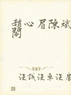 赵心眉陈斌笔趣阁封面