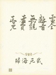 正者无敌电视剧免费观看全集