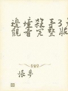 边境杀手3免费观看完整版电影封面