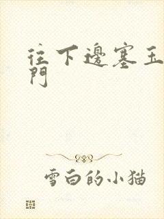 往下边塞玉器出门