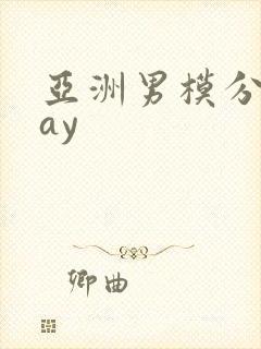 亚洲男模分桃gay封面