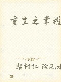 重生之掌权天下