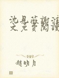 沈见薇谢淮宴全文免费阅读