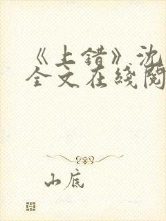 《上错》沈南初全文在线阅读笔趣阁