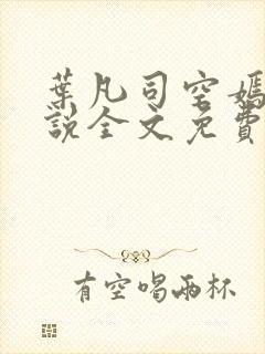 叶凡司空嫣然小说全文免费封面