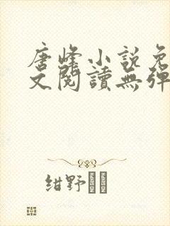 唐峰小说免费全文阅读无弹窗