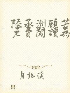 陆承洲顾芒小说免费阅读无弹窗