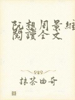 阮想周景维免费阅读全文