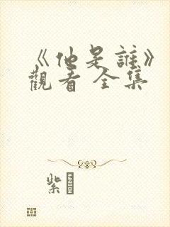 《他是谁》免费观看 全集