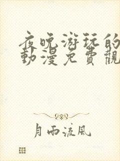 夜晚游玩的生活动漫免费观看全集