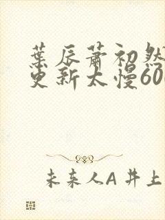 叶辰萧初然刚刚更新太慢600集封面