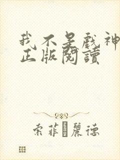 我不是戏神小说正版阅读