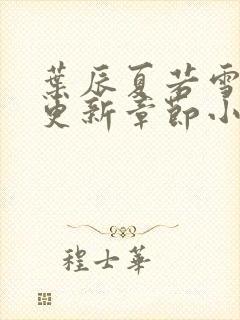 叶辰夏若雪最新更新章节小说免费阅读封面