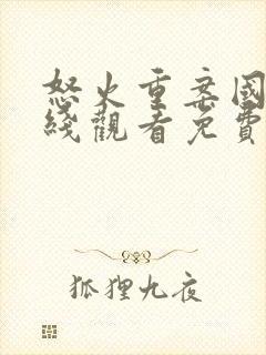 怒火重案国语在线观看免费完整版